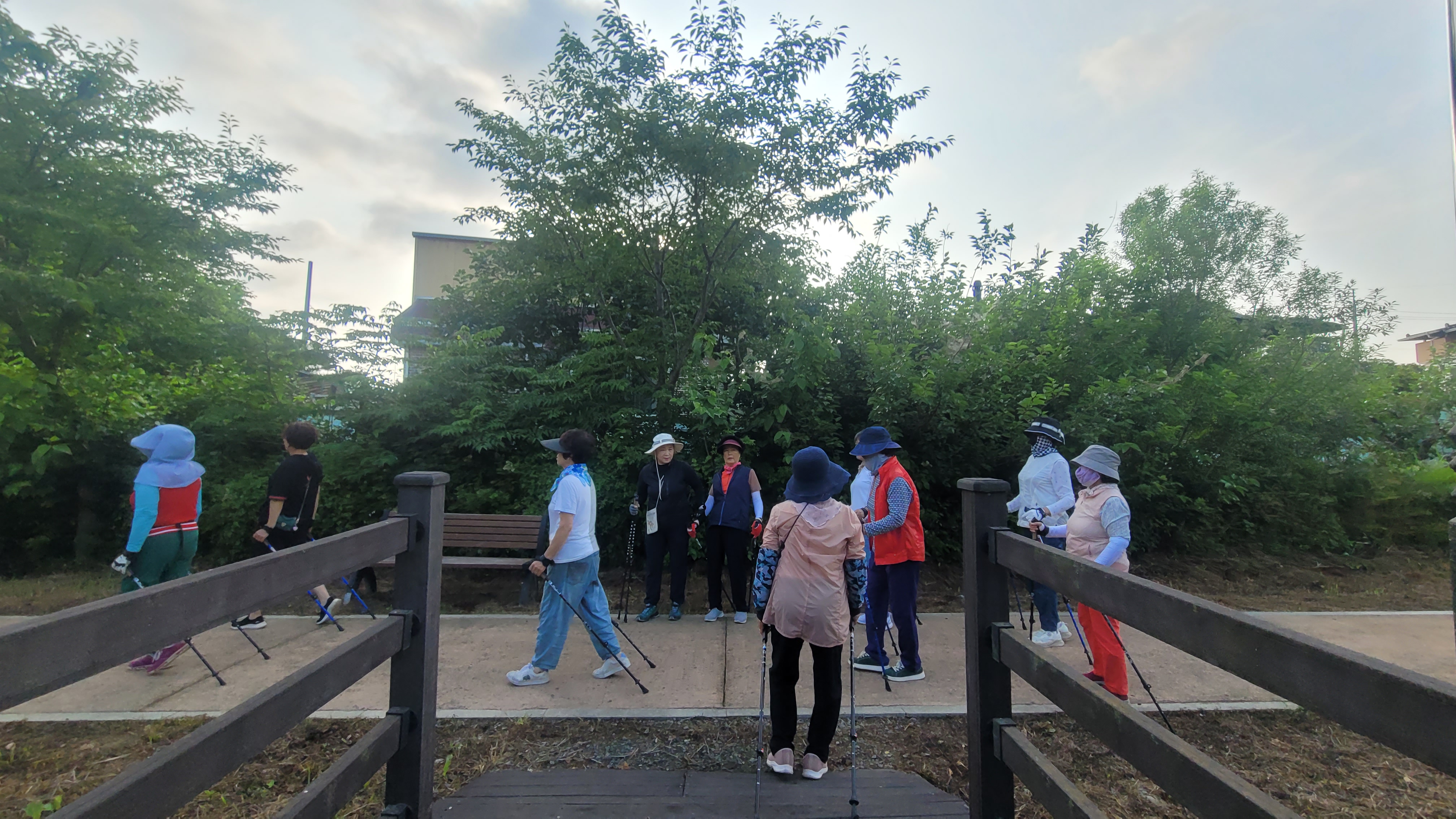 군북 월촌마을 노르딕워킹 교육